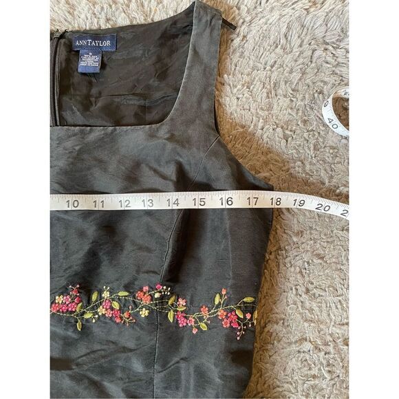 Ann Taylor 90s‎ 100% silk black mini dress size 8 - Picture 5 of 7